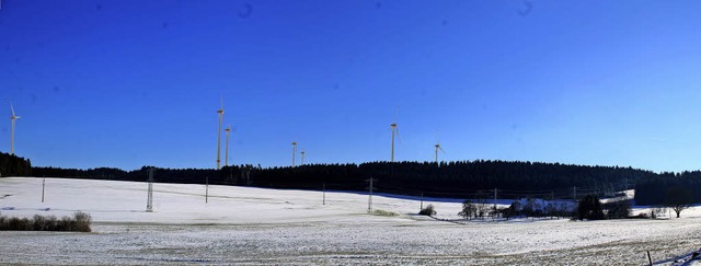 So wrde der Windpark Brunlingen auss...ernt liegen und enger zusammenrcken.   | Foto: DGE Wind Baar eins