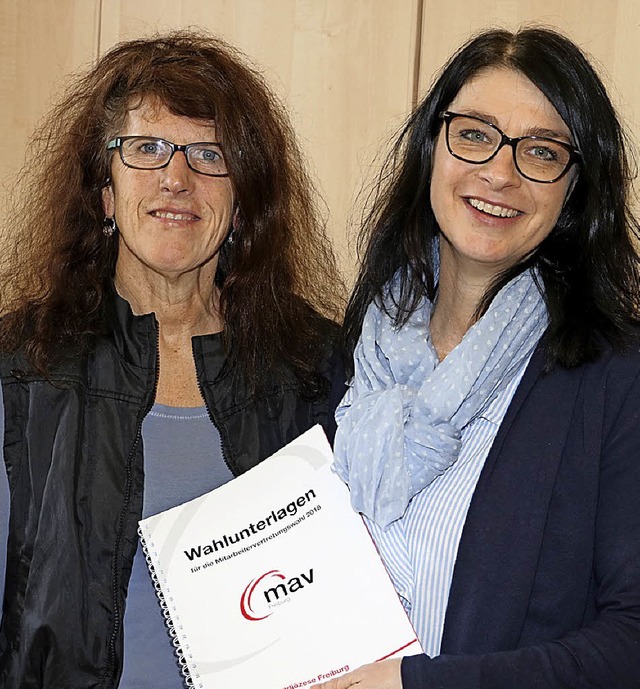 Rita Kopf (links) und Eva Dietsche wur...r weitere vier Jahre im Amt besttigt.  | Foto: Martha Weishaar