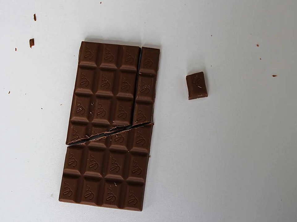 Tada! Du hast ein Stück Schokolade und...klären, warum sie so zerschnitten ist.  | Foto: Emma Galenski