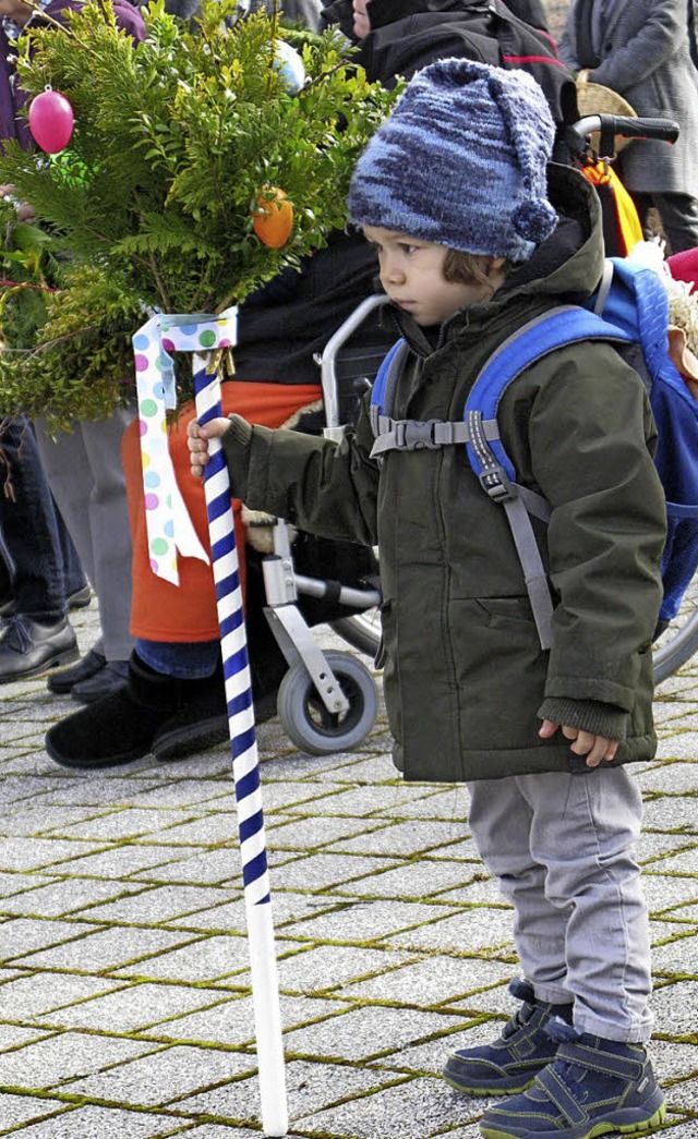 Groe und kleine Palmen hatten die Got...cher am Sonntag in Bernau mitgebracht.  | Foto: Ulrike Spiegelhalter