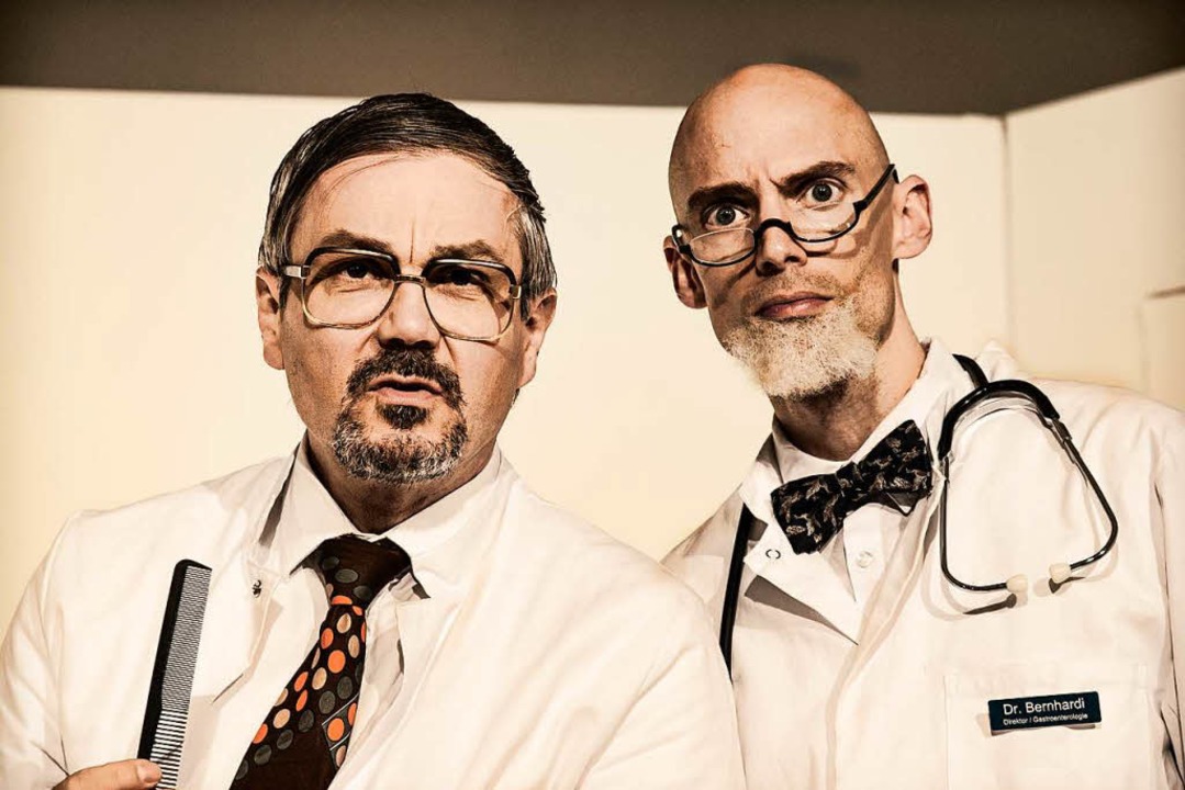 Professor  Bernhardi und sein Widersac...rian Wetter (rechts) und Daniel Leers   | Foto: kreitmeier