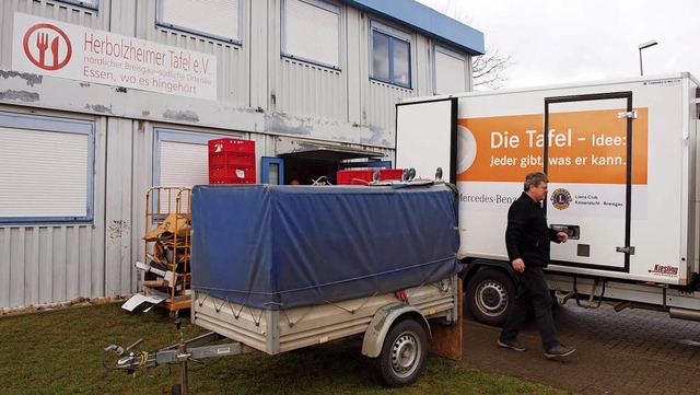 Den Container, bei dem Belieferung, Zu...in in Herbolzheim hinter sich lassen.   | Foto: Michael Haberer