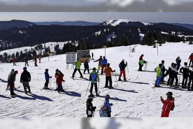 Skifahren unter der Frhlingssonne