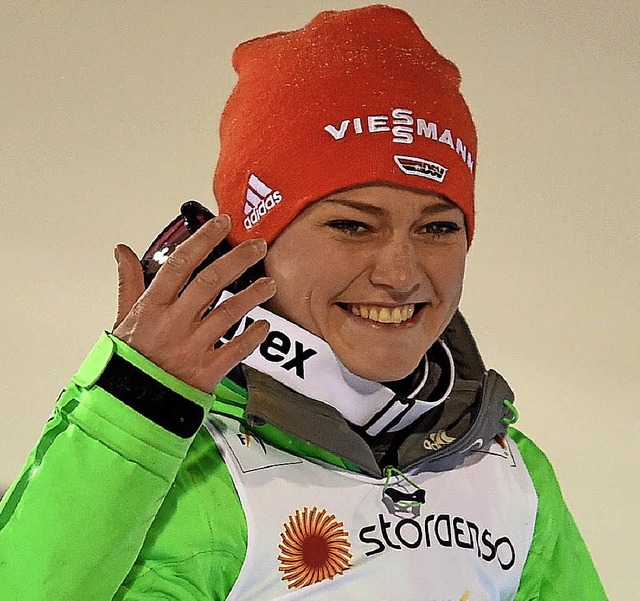 &#8222;Dass es jetzt so schnell geht, ...20; &#8211; Weltmeisterin Carina Vogt   | Foto: AFP