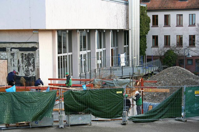 Baustelle auf dem Schulhof der Johann-Peter-Hebel-Schule in Gundelfingen  | Foto: Privat