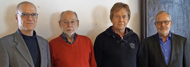 Vorsitzender Bernd Bauer (links) mit d... Nltner, Peter Mayer und Erwin Schulz  | Foto: privat