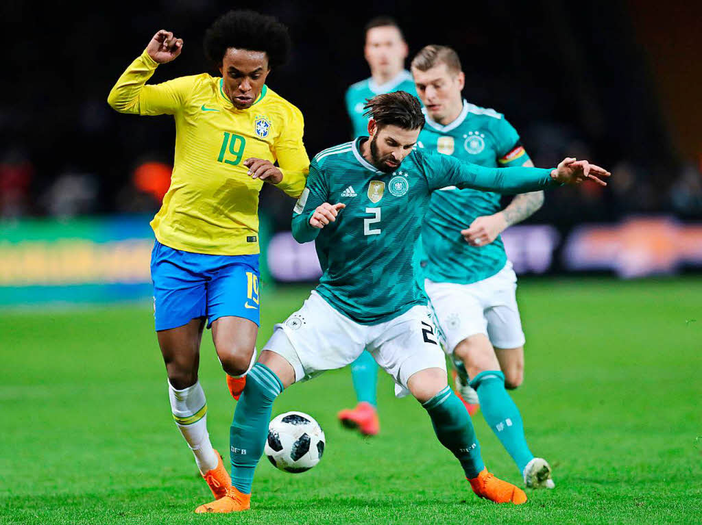 Deutschland verliert das WM-Testspiel gegen Brasilien in Berlin mit 0:1.