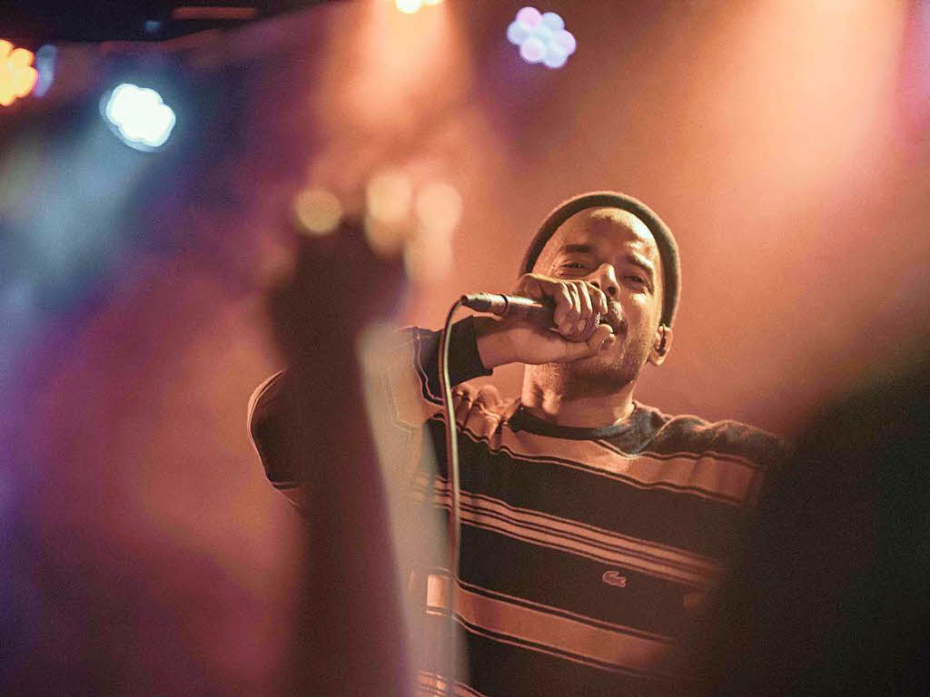 Rapper Curse tritt im Jazzhaus in Freiburg auf.