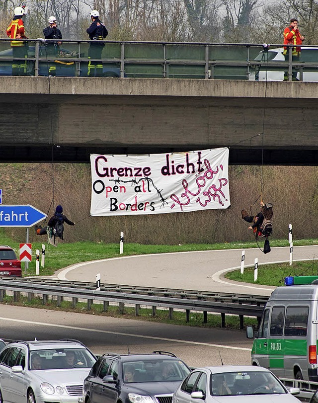 Die Autobahnblockade vor zwei Jahren hat gerichtliche Nachspiele.   | Foto: ZVG