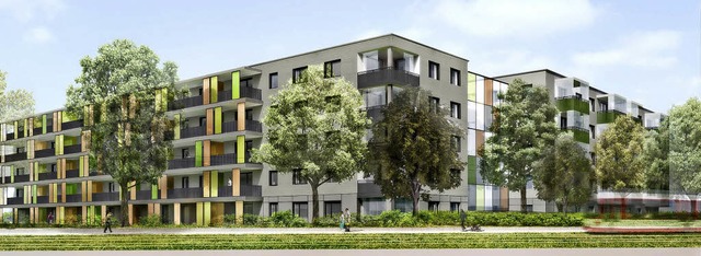 20 Millionen Euro investiert die Stadt... Sozialwohnungen untergebracht werden.  | Foto: Visualisierung: mbpk Architekten &amp; Stadtplaner GmbH BDA DWB