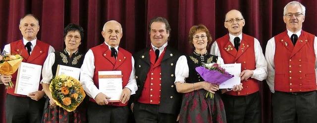 Beim Osterkonzert wurden  Musiker der Trachtenkapelle Hinterzarten geehrt.   | Foto: Privat