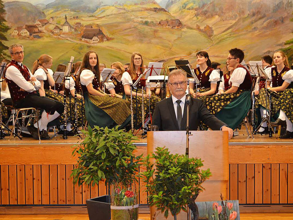 Brgermeister Josef Ruf bei seiner letzten Ansprache im Amt am Ende des Festaktes