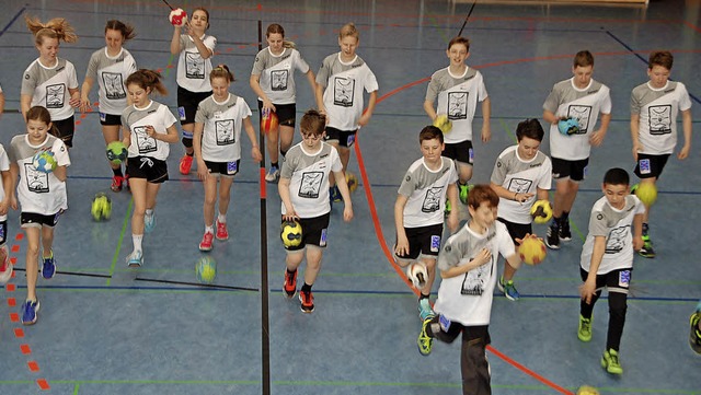 Der Spa am Sport und  Ehrgeiz standen...punkt beim viertgigen Handball-Camp.   | Foto: Petra Wunderle