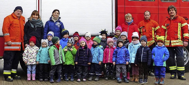 Es war fr die kleinen Gste aus dem K...der Tag bei der Feuerwehr Sthlingen.   | Foto: FFW/luk