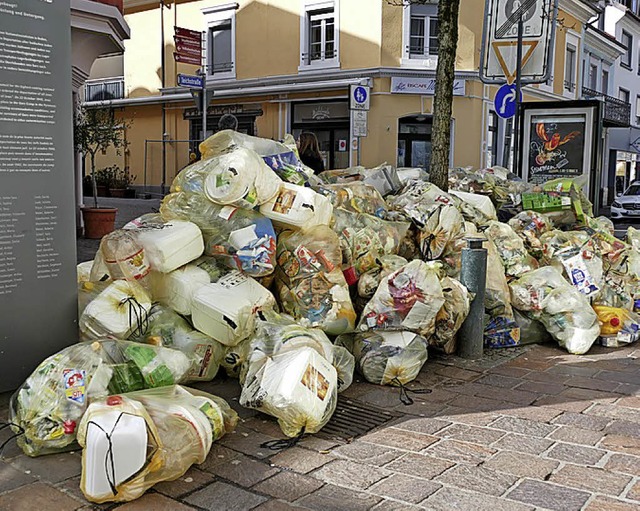 Gelbe Scke in Lrrach   | Foto: Gerigk