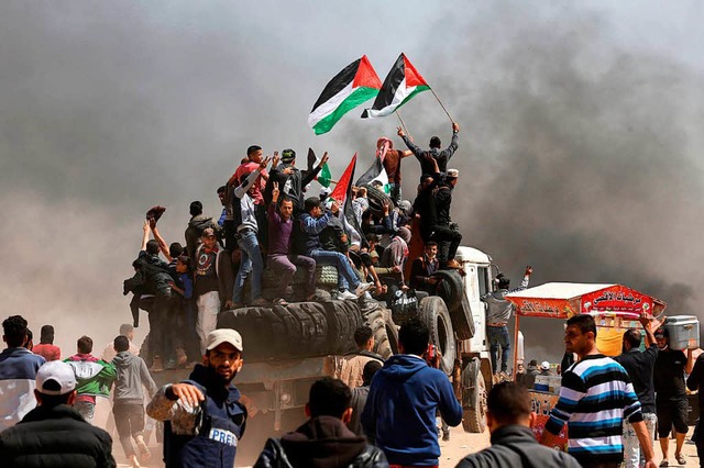 Proteste an der israelischen Grenze zum Gazastreifen  | Foto: AFP