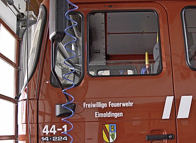 Zum Kinderfilm &#8222;Feuerwehrmann Sa...ie Eimeldinger  Wehr ein Fahrzeug mit.  | Foto: Langelott