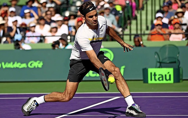 In der Basler Barfsserkirche hat Tenn... Roger Federer einen eigenen Schrein.   | Foto:  AFP/Clive Brunskill