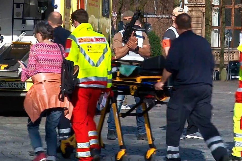 Die Innenstadt von Münster wurde am Samstag nach dem Zwischenfall abgesperrt. (Foto: dpa) Die Innenstadt von Münster wurde am Samstag nach dem Zwischenfall abgesperrt. (Foto: dpa)