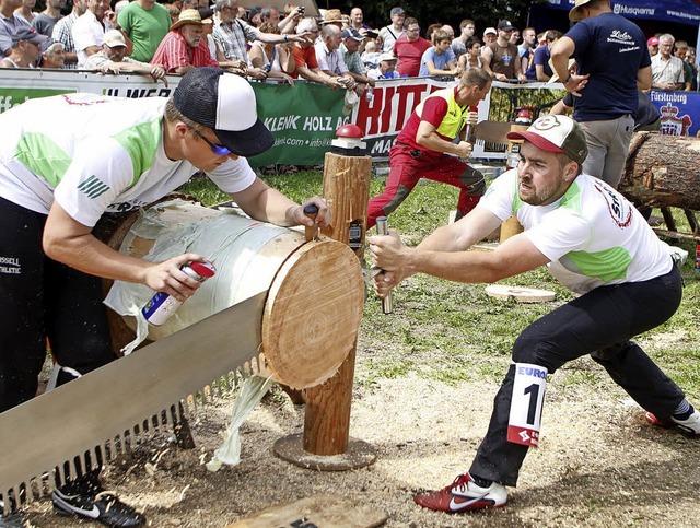 Arbeits- und organisationsintensiv sind die Holzfllermeisterschaften.   | Foto: Heidi Fssel