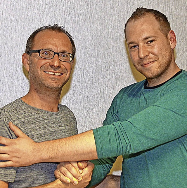 Bernd Thomann (links) und  Marc Bauer   | Foto: Horatio Gollin