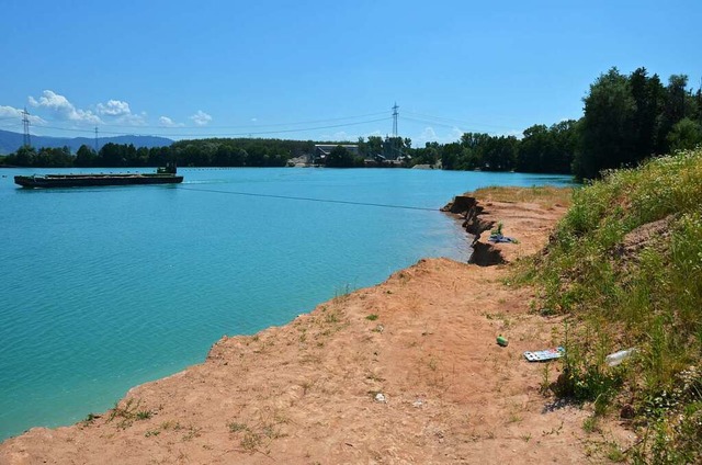 Die Unfallstelle am Baggersee im Sommer 2014   | Foto: Helmut Seller