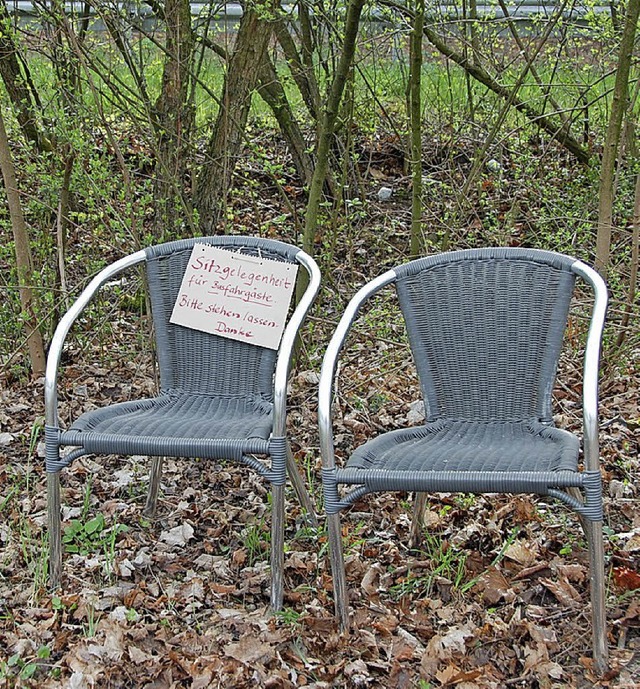 Sitzgelegenheiten an der Dreispitz-Haltestelle   | Foto: FREY