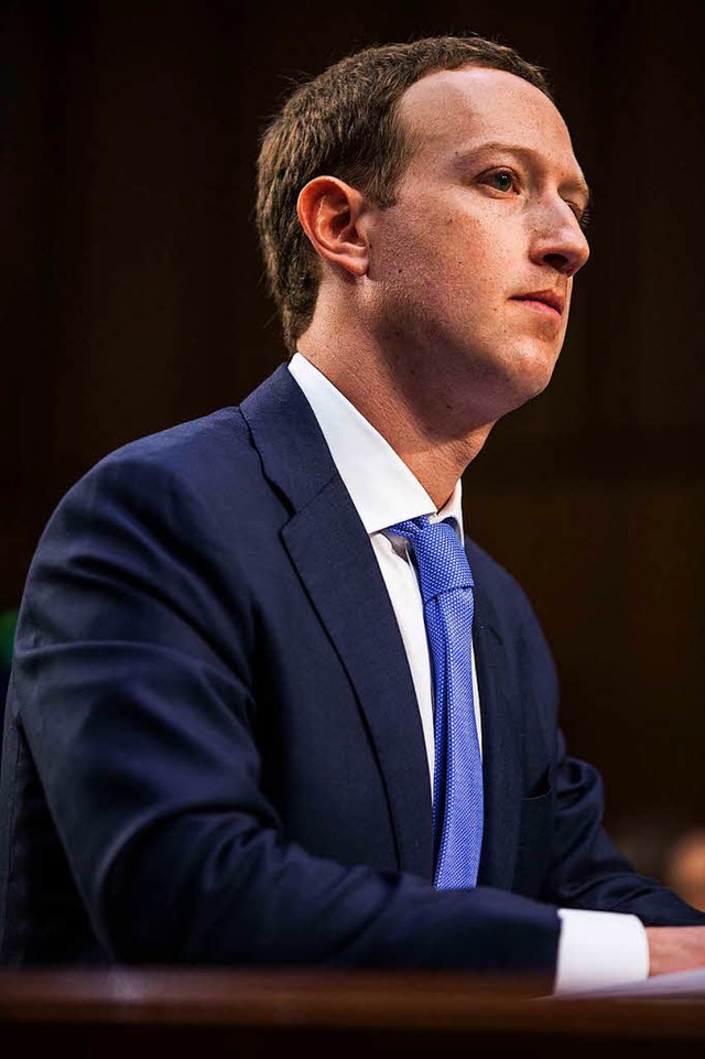 Mark Zuckerberg bei der Anhrung des US-Senats   | Foto: afp