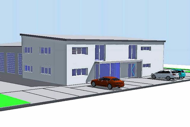 Das ist der Entwurf fr das neue gemei...ks die vier Tore zu den Fahrzeugboxen.  | Foto: ENtwurf: Gemeinde