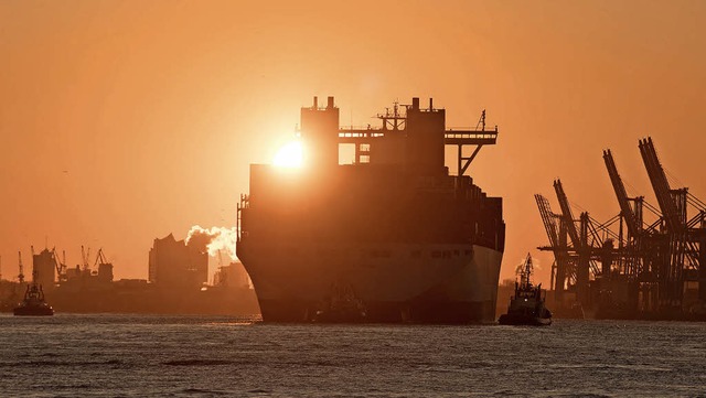Container- und Kreuzfahrtschiffe verur...BZ-Texttief>-Aussto als Deutschland.   | Foto: dpa