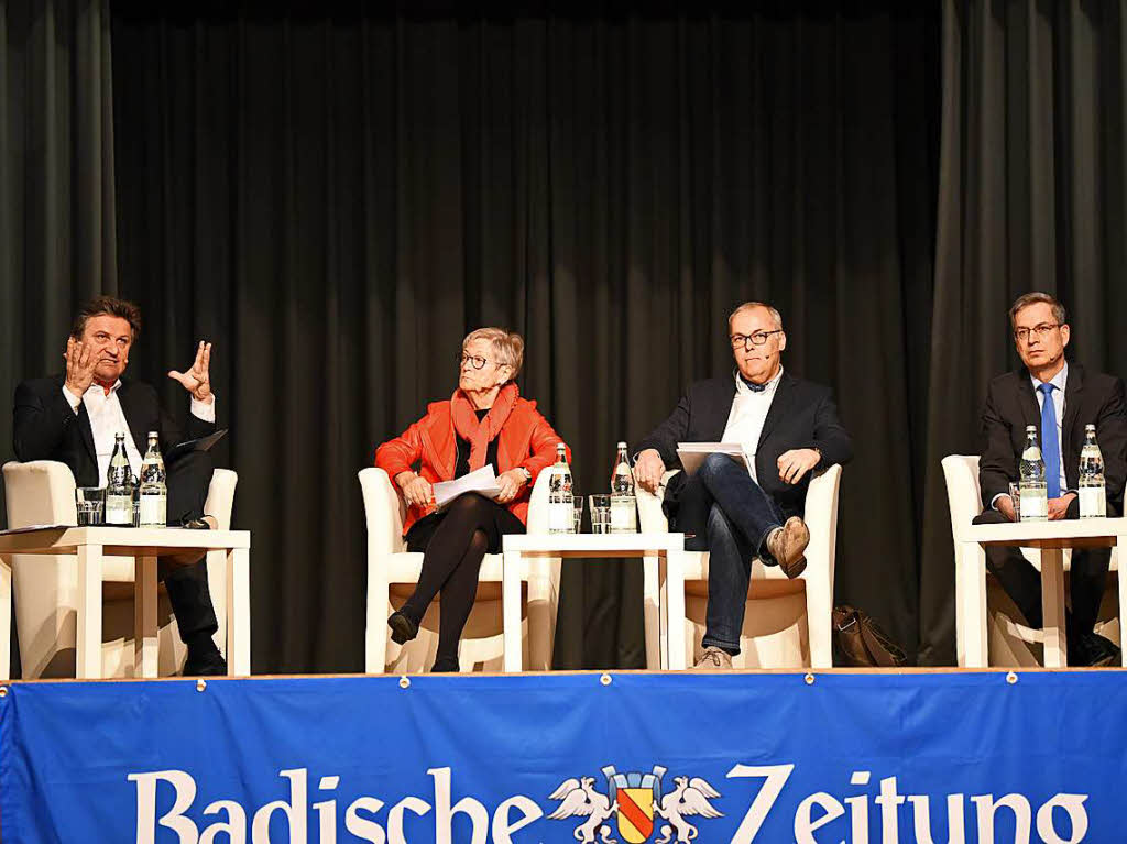 Manfred Lucha, Ursula Querfurth, Bernd Fey und Hanno Hurth (von links)