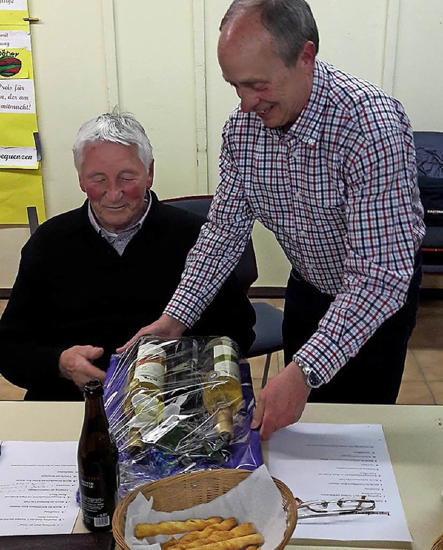 Johannes Haller (rechts) wurde nach 14 Jahren als Vorsitzender verabschiedet.   | Foto: Verein