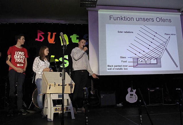 Schler der Technik-AG entwickelten einen Solar-Ofen.   | Foto: Dieter Fink
