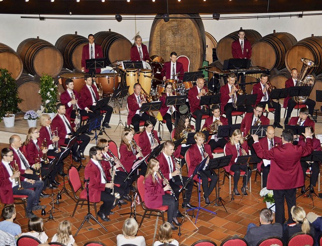 Die Stadtmusik Breisach bei ihrem Frhjahrskonzert  im Badischen Winzerkeller  | Foto: Hans-Jochen Voigt