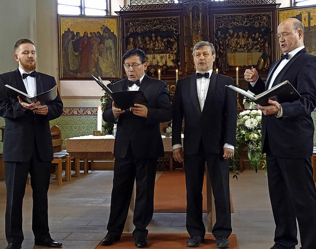 Die Zuhrer verzaubert hat das Quartet...Laufenburger Pfarrkirche Heilig Geist.  | Foto: Susanne Schleinzer-Bilal