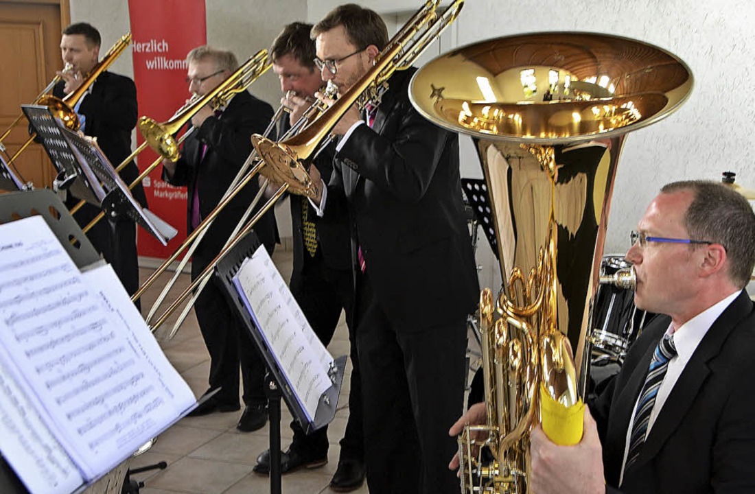 Die Brass Band &#8222;Querblechein&#82... &#8222;Kultur in der Kapelle&#8220;.   | Foto: Horst Donner