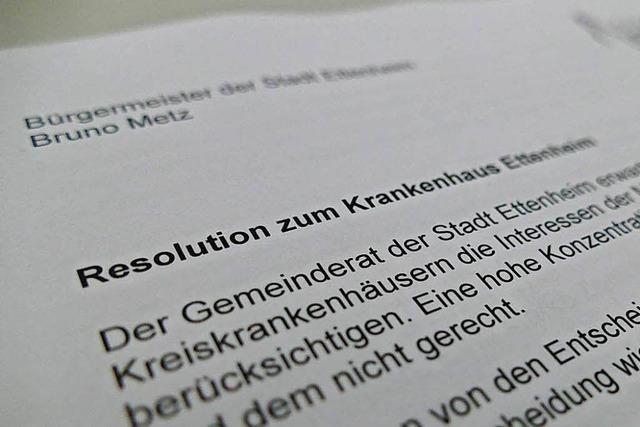 Resolution fr Erhalt des Klinikums Ettenheim