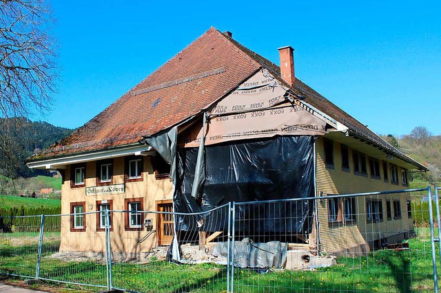 Die Bausubstanz des alten Gasthauses war nicht mehr zu retten.  | Foto: Erich Krieger