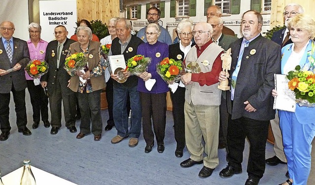 Der Vorsitzende des Landesverbandes Ba...g, das &#8222;Zeidlermnnchen&#8220;.   | Foto: E. Gross