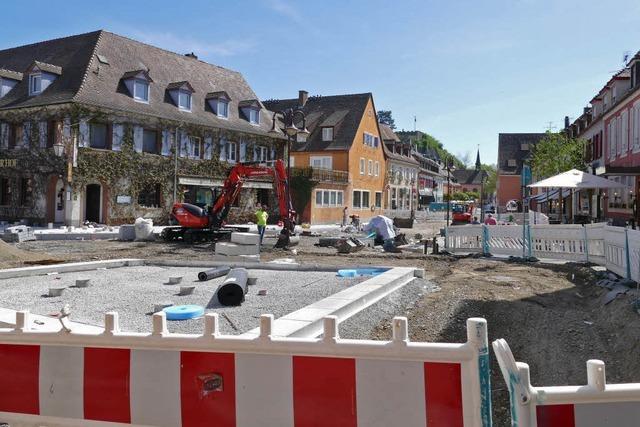 Lob und Kritik fr das Baustellenmanagement in Breisachs Innenstadt