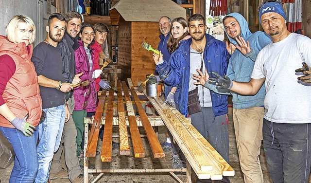 Die Mitglieder der Internationalen Beg...chael Lber zum gemeinsamen Teamfoto.   | Foto: Wilfried Dieckmann