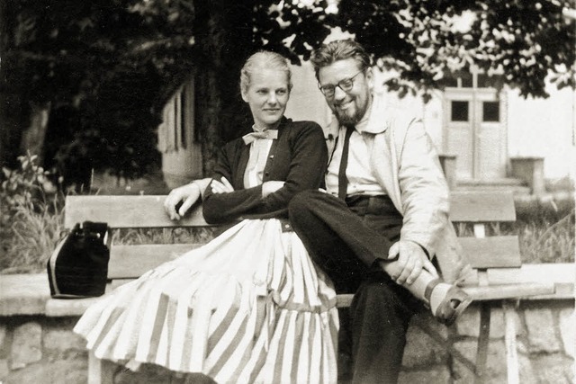 Glck: der Komponist Bernd Alois Zimmermann mit seiner Frau Sabine (um 1956)  | Foto: Otto Tomek