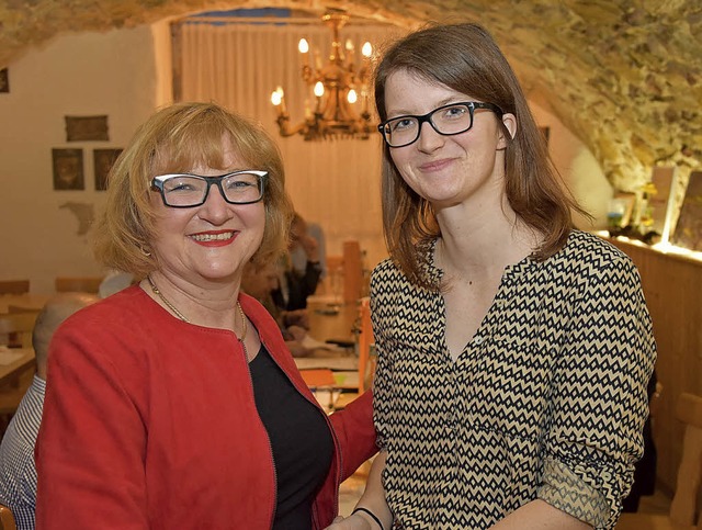 Sabine Hartmann-Mller begrt Saskia ...es Mitglied im CDU-Ortsverband Herten.  | Foto: Heinz u. Monika Vollmar