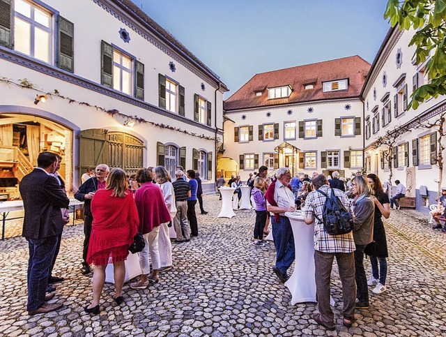 Der exklusive Abend fr die Museums-Pa...nen Empfang im Museumshof beschlossen.  | Foto: Alexander Anlicker