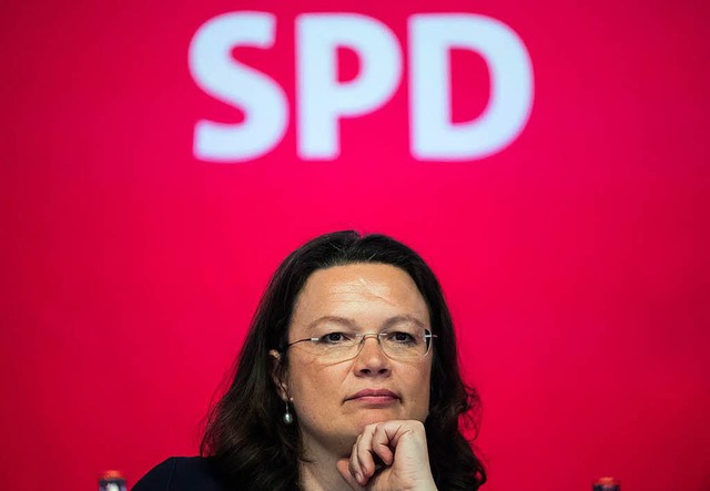 Wird aller Wahrscheinlichkeit nach nchste SPD-Vorsitzende: Andrea Nahles.  | Foto: dpa