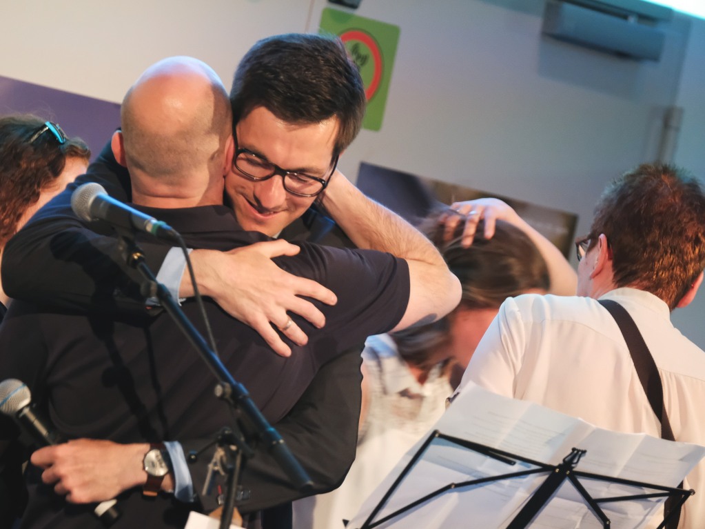 Groe Freude auf der Wahlparty von Martin Horn im E-Werk.