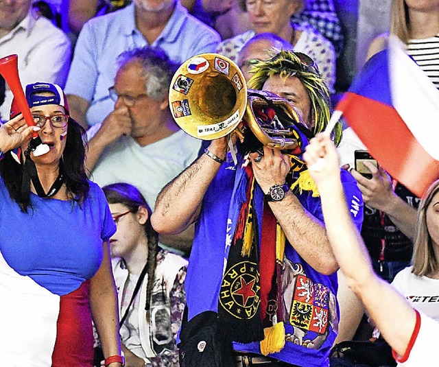 Lautstarke tschechische Fans  | Foto: AFP