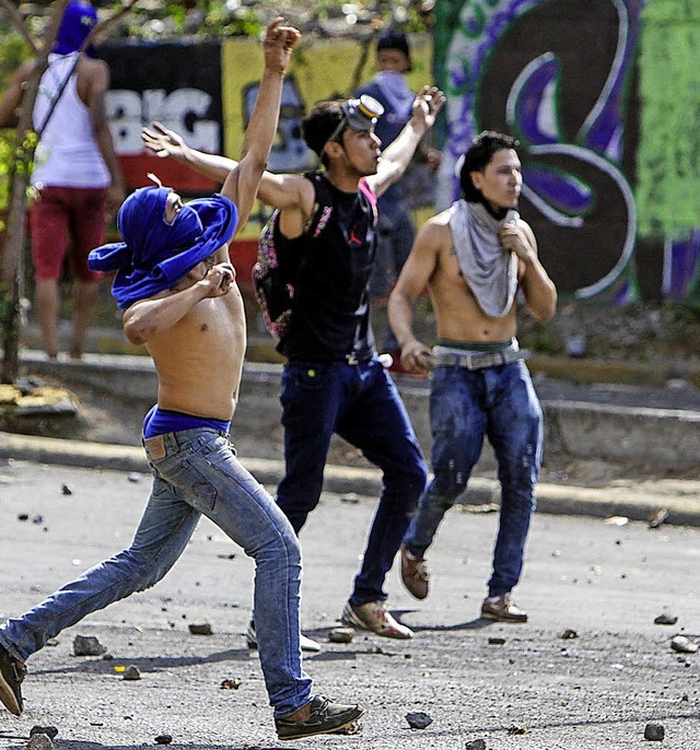 Demonstranten in Managua   | Foto: AFP