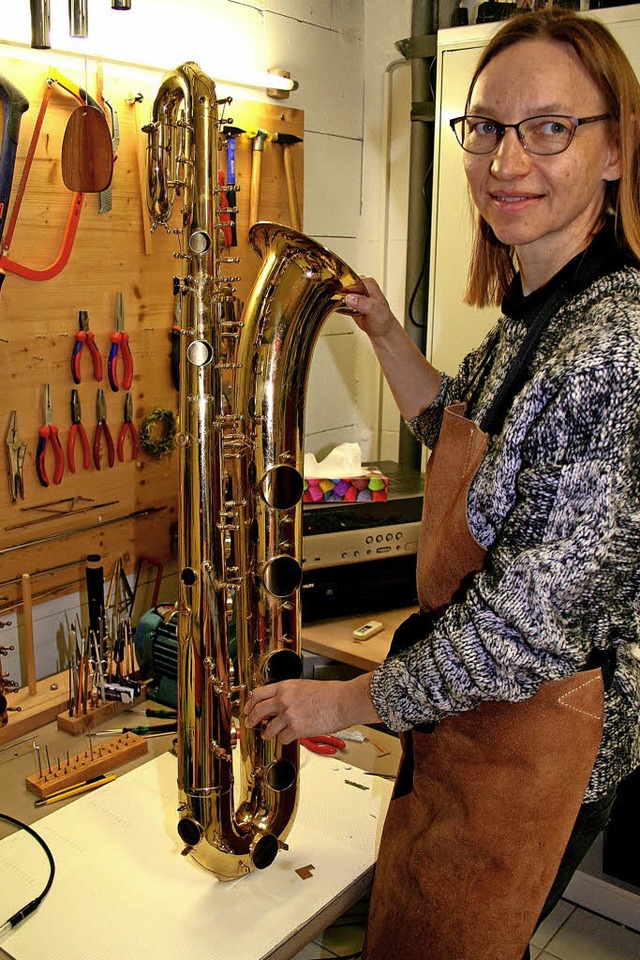Ruth Herrle in ihrer Werkstatt  | Foto: Anja Kunz