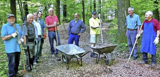 Packten krftig mit an: Mitglieder des...ns beim Arbeitseinsatz am Wochenende.   | Foto: Privat